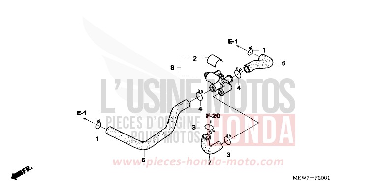AIR INJECTION VALVE for Deauville ABS ANCHOR GRAY METALLIC-U (NH229) from 2006